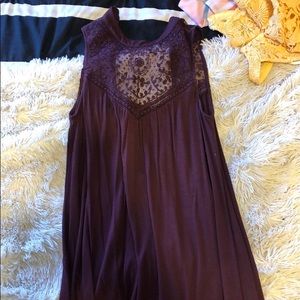 Long maroon dress